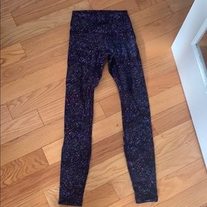 Lululemon purple dotted design leggings